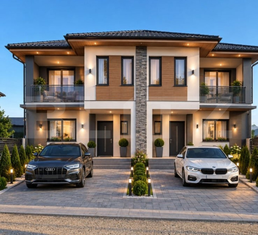 Casă duplex in constructie, 90 mp, teren 250 mp, zona Ipote