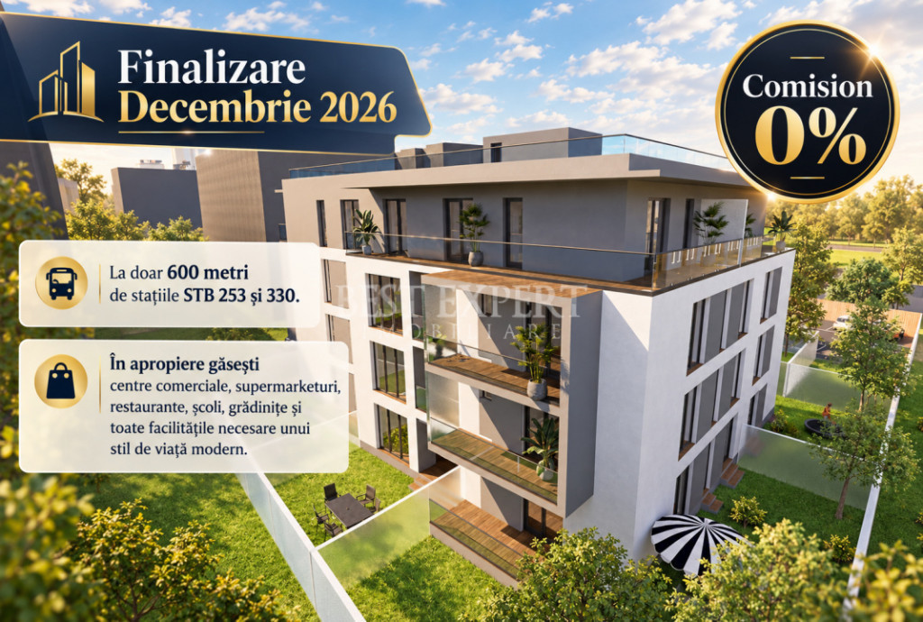 2 Camere | Încălzire în Pardoseală | 600 m STB