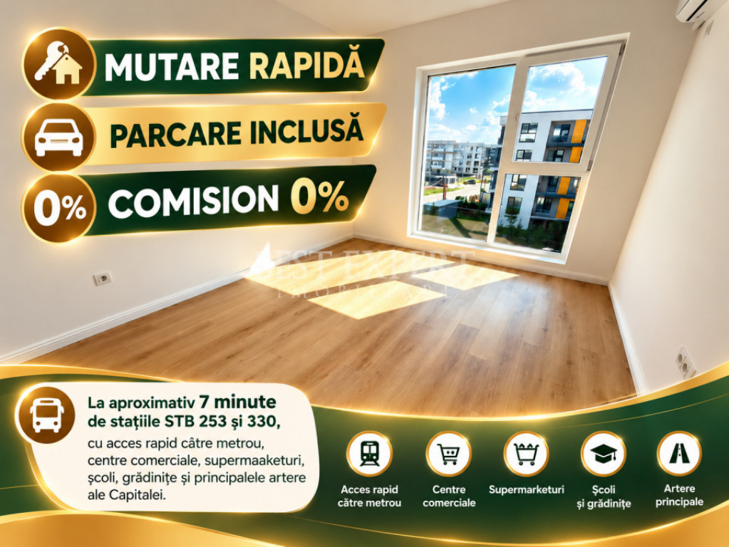 2 Camere | Bloc Nou | Direct Dezvoltator | Parcare Inclusă