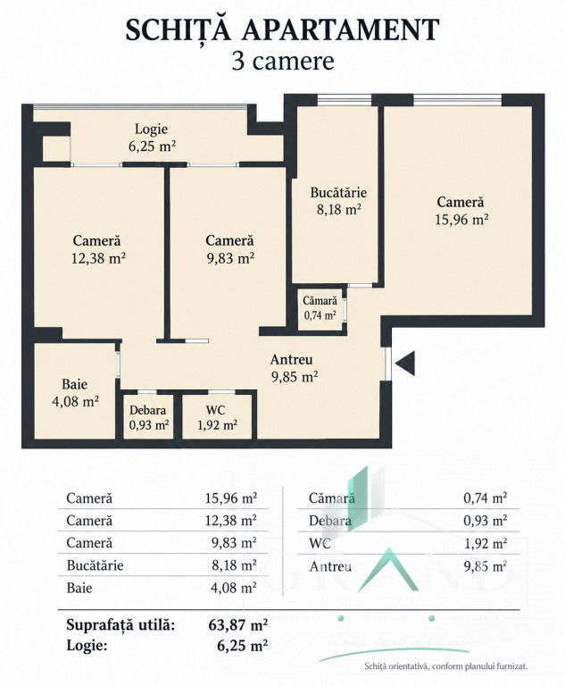 Ap 3 camere | 2 BAI | BALCON | Zona Manastur-Ion Mester