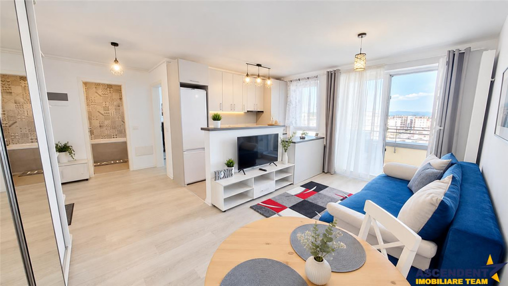Studio elegant, mobilat, utilat, terasa, parcare, pietonala