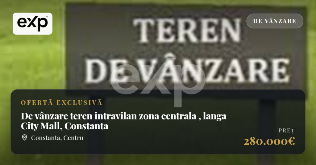 De vânzare teren intravilan zona centrala , langa City Mall