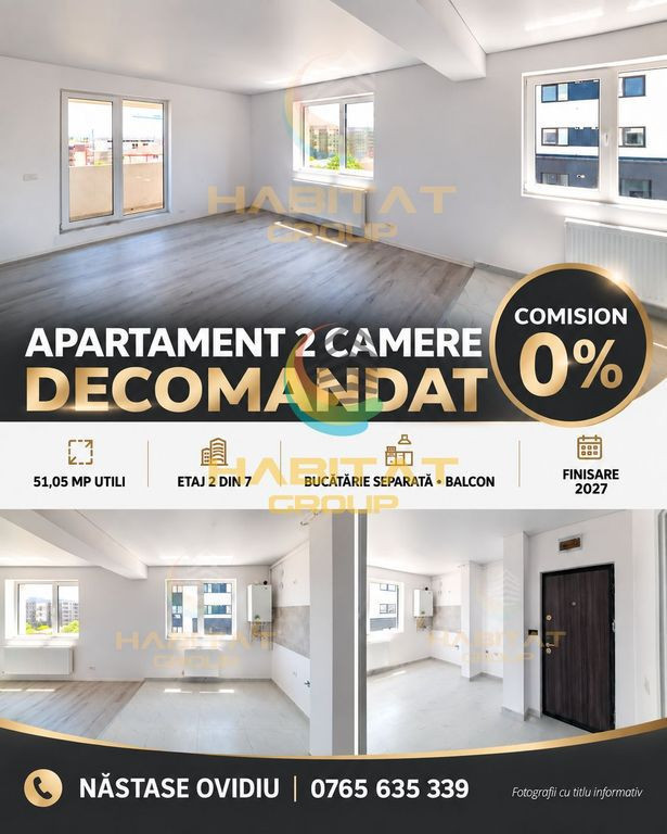 Apartament 2 camere decomandate Poștalionului Comision 0%