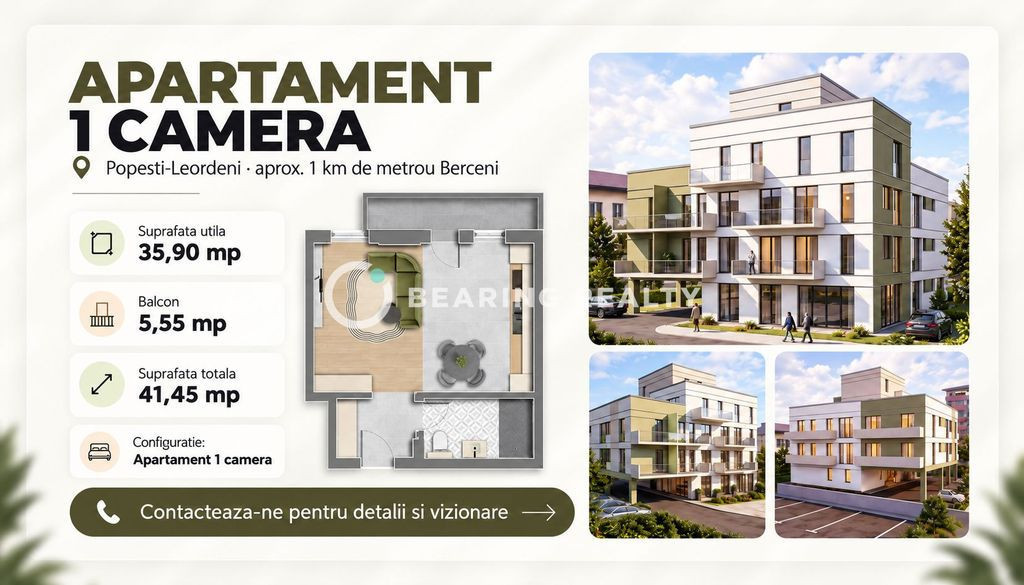 Garsoniera | Proiect boutique langa metrou Berceni