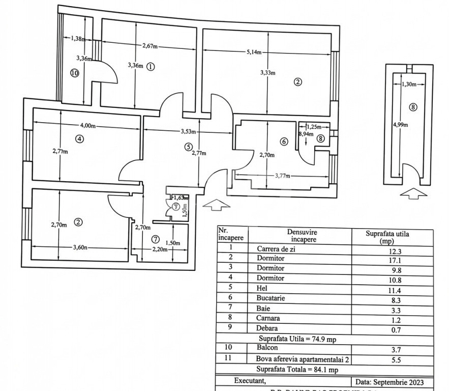 CENTRAL | Apartament 4 camere | Parter | pretabil spatiu com