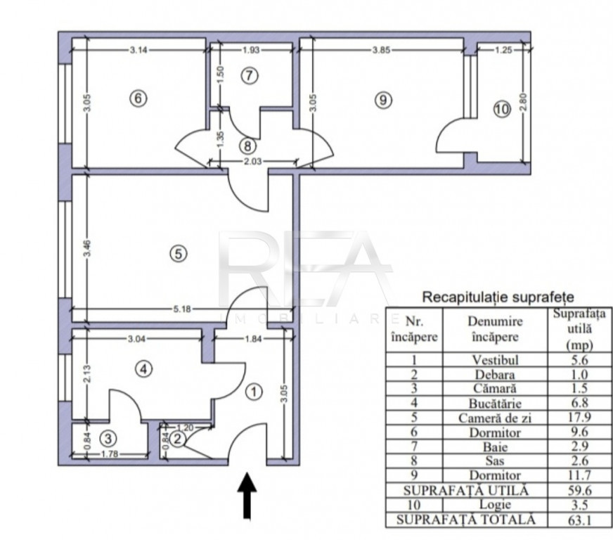 3 camere, et 1/4, 64mp, GARAJ, CENTRALA- Drumul Taberei