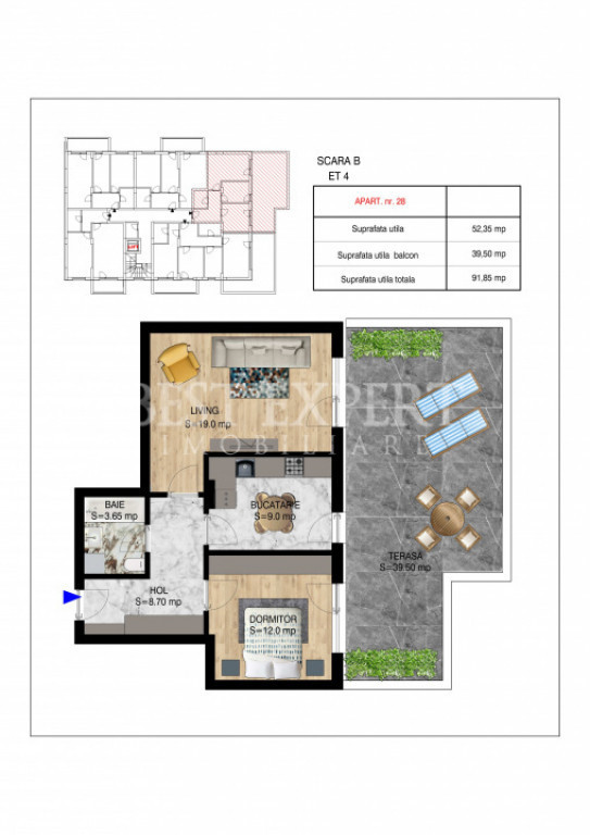 2 Camere | Terasa generoasa | Mutare Rapida | Pallady