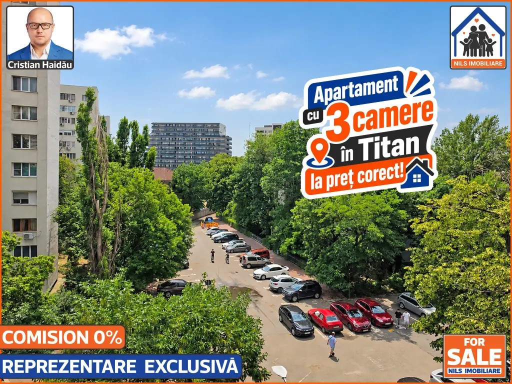 Apartament cu 3 camere si balcon in Titan | Comision 0! | (De renovat)
