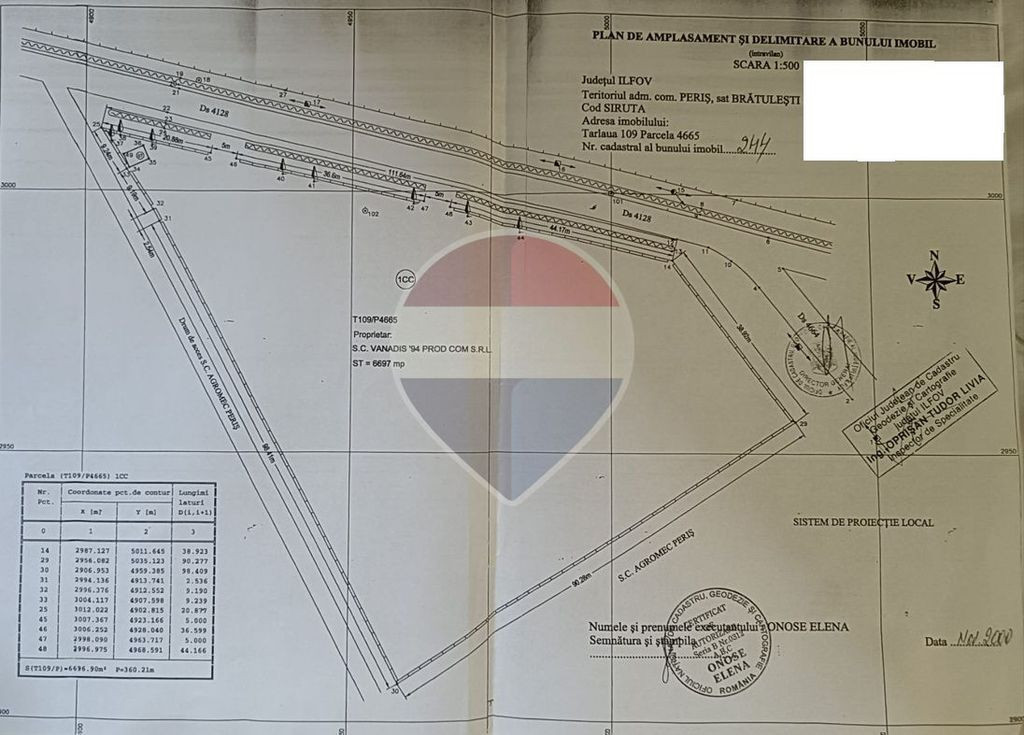 DE VANZARE Teren intravilan 6,697mp Peris