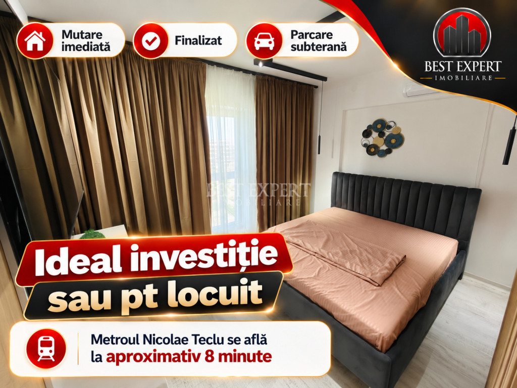 Studio Premium | Dormitor Separat | Parcare Subterană | Met