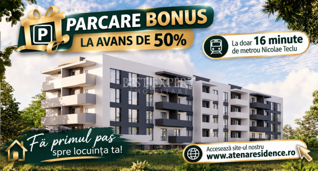 3 Camere | Bloc Nou | Parcare Bonus| avans 50%| Direct Dezvo