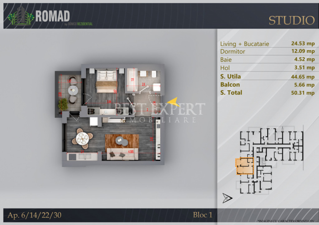 Apartament 2 Camere | Panouri Fotovoltaice | Comision 0%