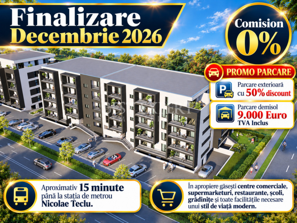 2 Camere Direct Dezvoltator|Incalzire in Pardoseala| Parcare