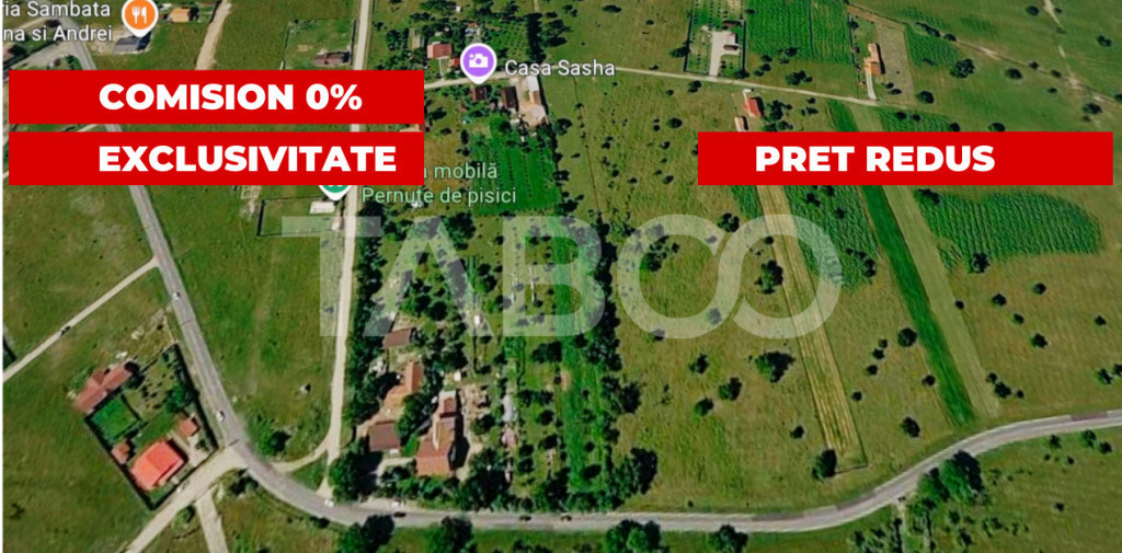 Teren extravilan de vanzare 2580 mp in Statiunea Sambata de