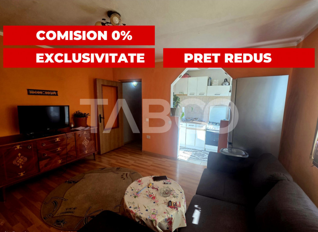 Apartament 3 camere semidecomandat etaj 3 zona 13 Decembrie
