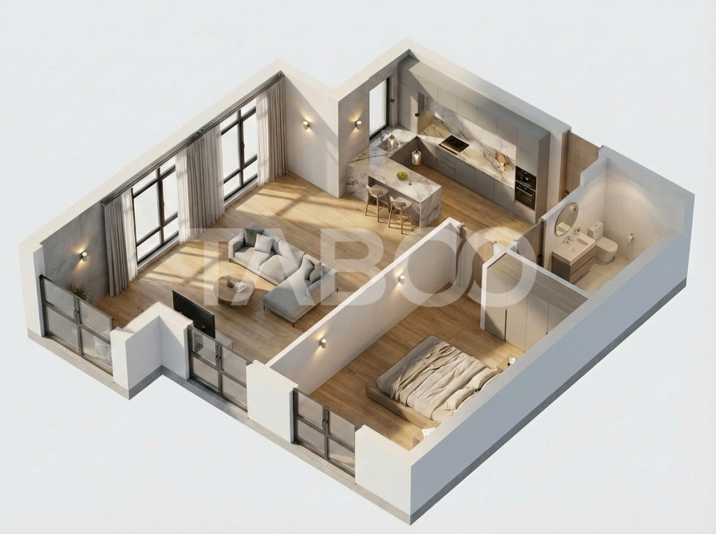Apartament cu 2 camere de vanzare la etaj intermediar Doamna