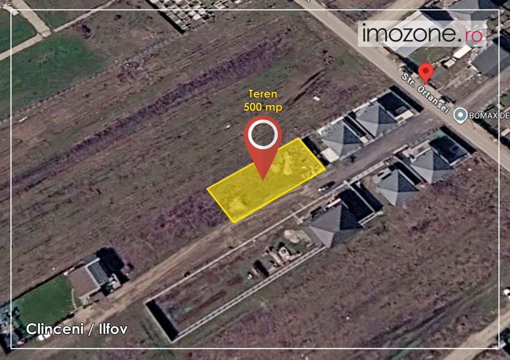 Teren intravilan 500 mp, Clinceni, ideal pentru constructii