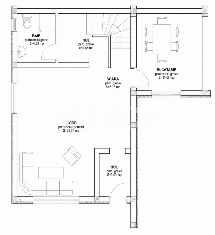 Casa de vanzare 4 camere 110mpu 2 parcari zona Calea Cisnadi
