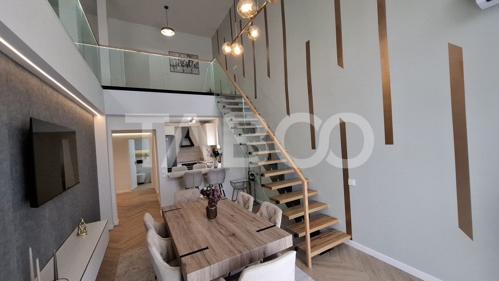 Penthouse lux ultrafinisat dotat si mobilat 2 nivele 131 mp