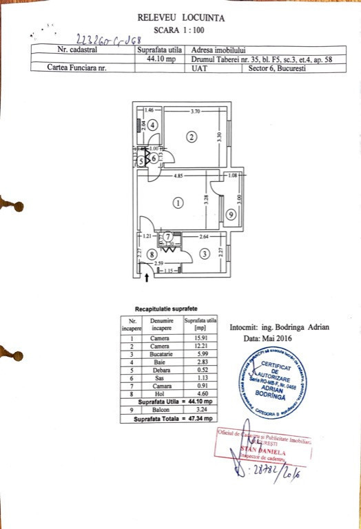 Apartament 2 camere renovat Drumul Taberei