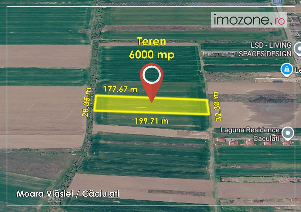 6000 mp, Caciulati - Balotesti, ideal pentru a dezvolta un ansamblu rezidential