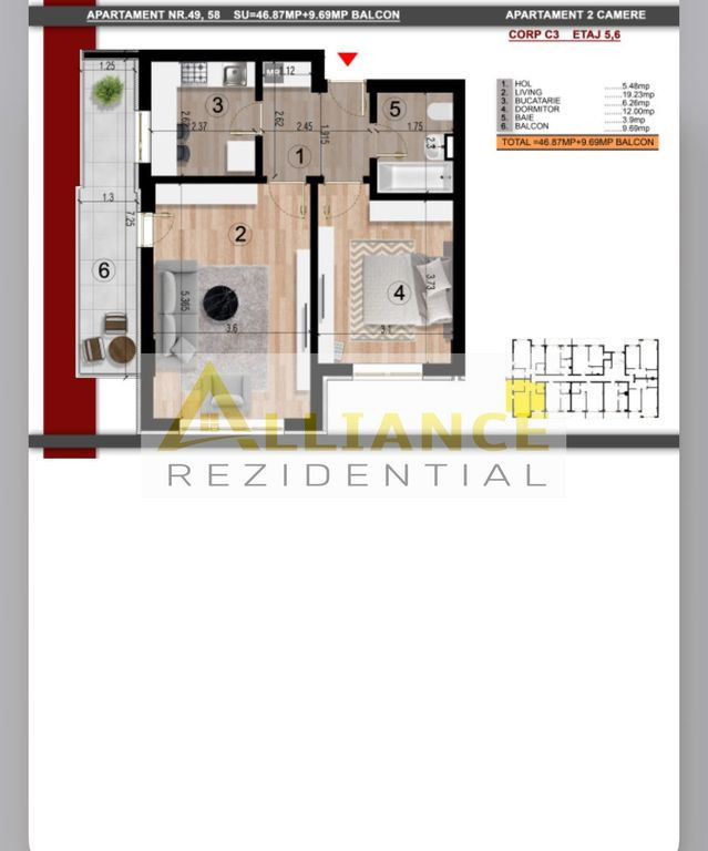 De vanzare | 2 camere decomandat|57 mp|Metrou Dimitrie Leonida 15 min