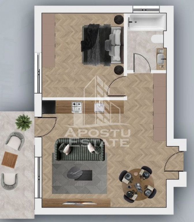 Apartament cu două camere de vânzare în Chisoda /Giroc
