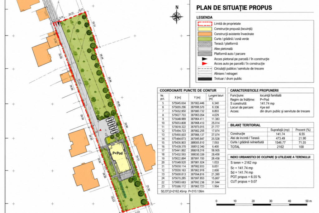 Teren 2.160 mp cu proiect aprobat pentru casă | Sălicea |