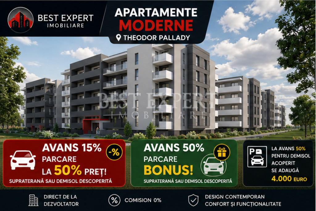 2 Camere Premium | Finisaje la Alegere | Avans 50% | Parcare