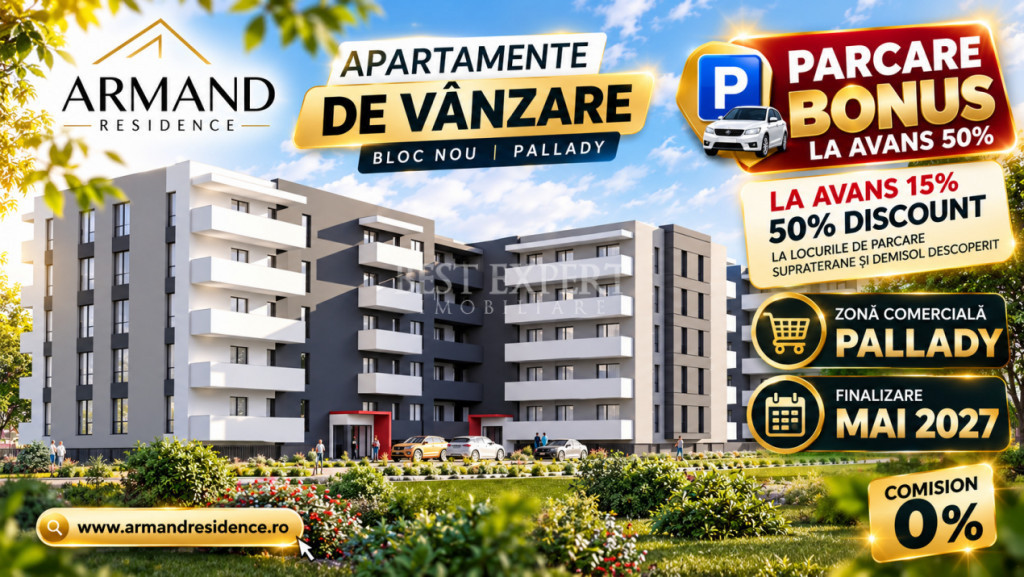 2 Camere Premium | Finisaje la Alegere | Avans 50% | Parcare