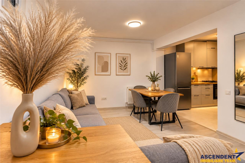 Apartament nou, 3 camere, echipat, balcon, etaj2, parcare su