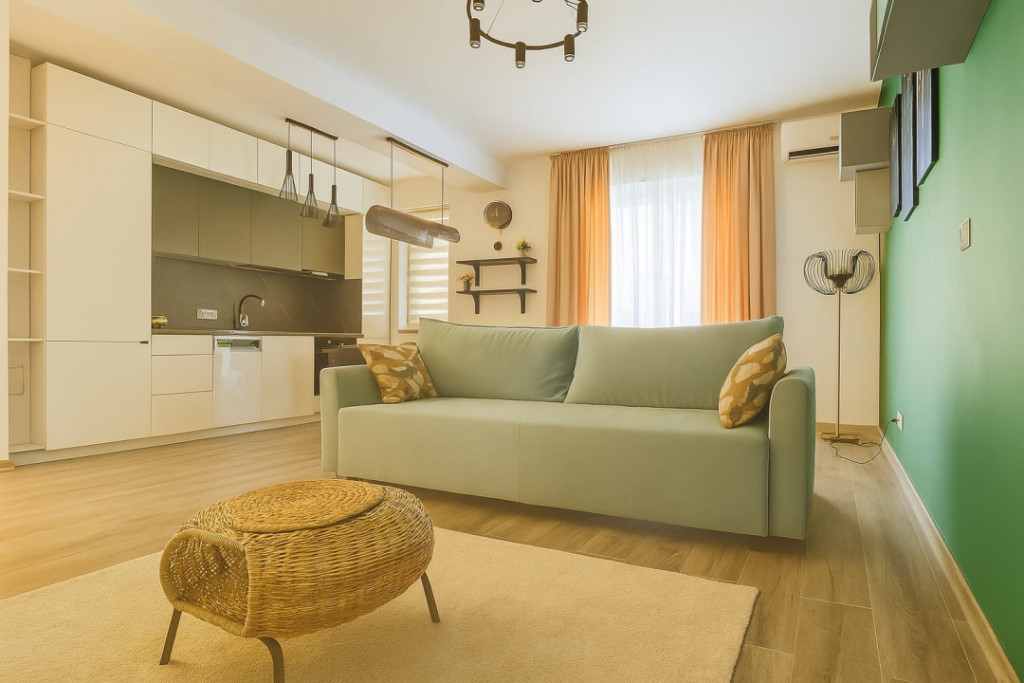 Apartament 2 camere, open space, 50mp, etajul 2/3 in Giroc