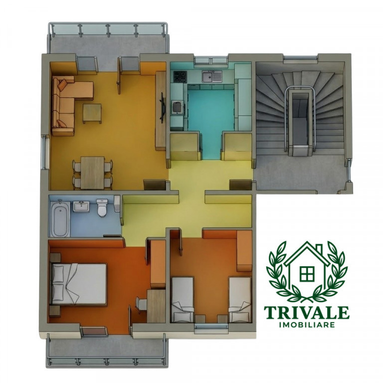 Apartament 3 camere decomandat Exercitiu