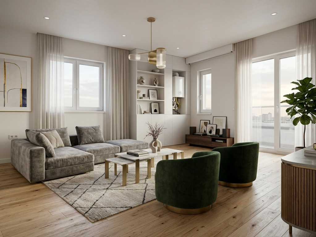 Apartament 3 camere, 75 mp utili, terasa 7mp, bloc nou-Toron