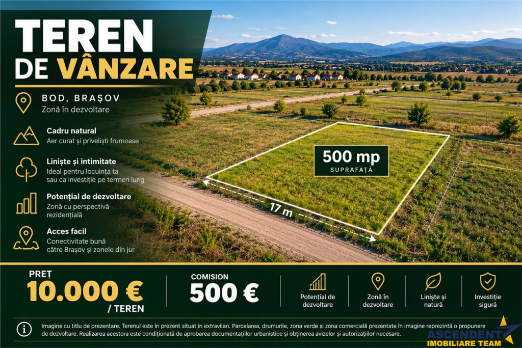Teren in suprafata 500 mp, Sanpetru-Bod