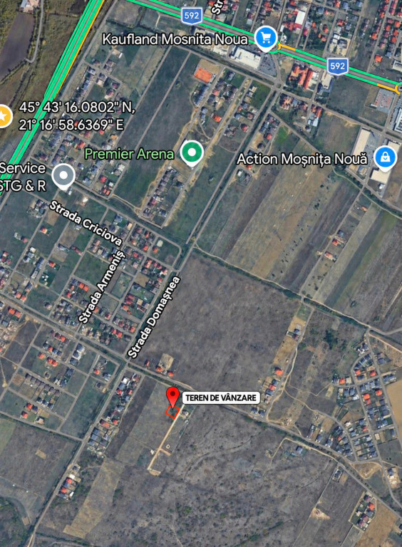 Parcela teren 600 mp - zona Kaufland - Mosnita