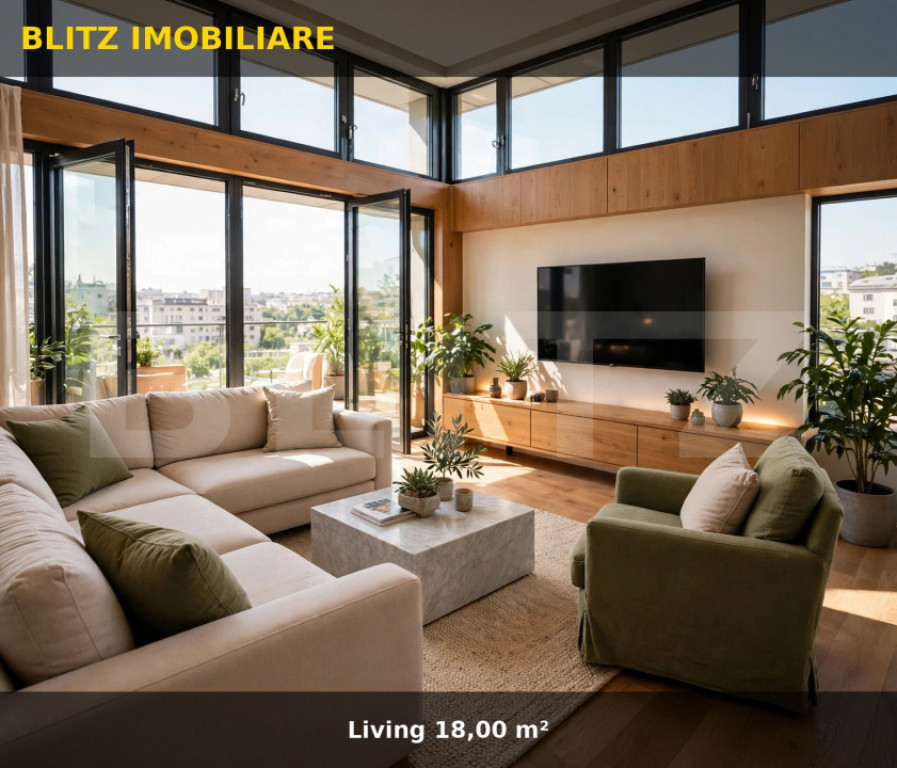 Apartament modern cu 1 cameră și terasă generoasă, în R