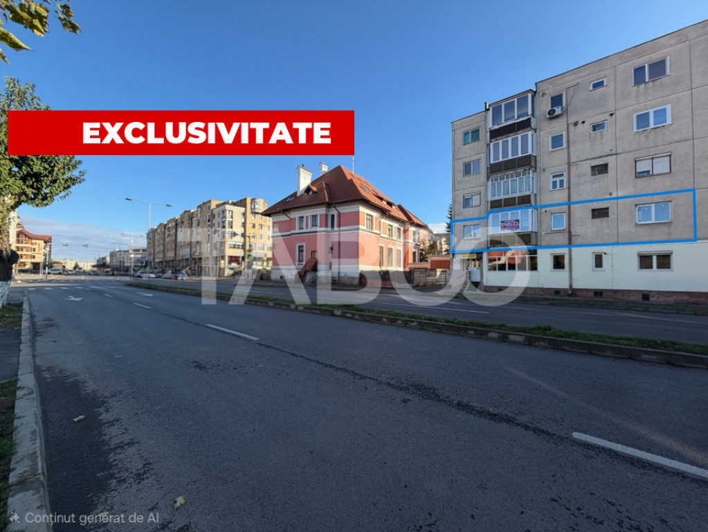 Apartament 70 mp semidecomandat 3 camere balcon 6 mp Bulevar