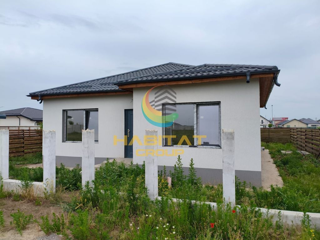 Casă individuală pe parter (3 camere, 2 băi) – încălzire în pardoseală