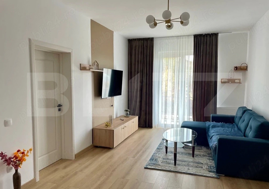 Apartament nou cu 2 camere, balcon și 2 locuri de parcare p