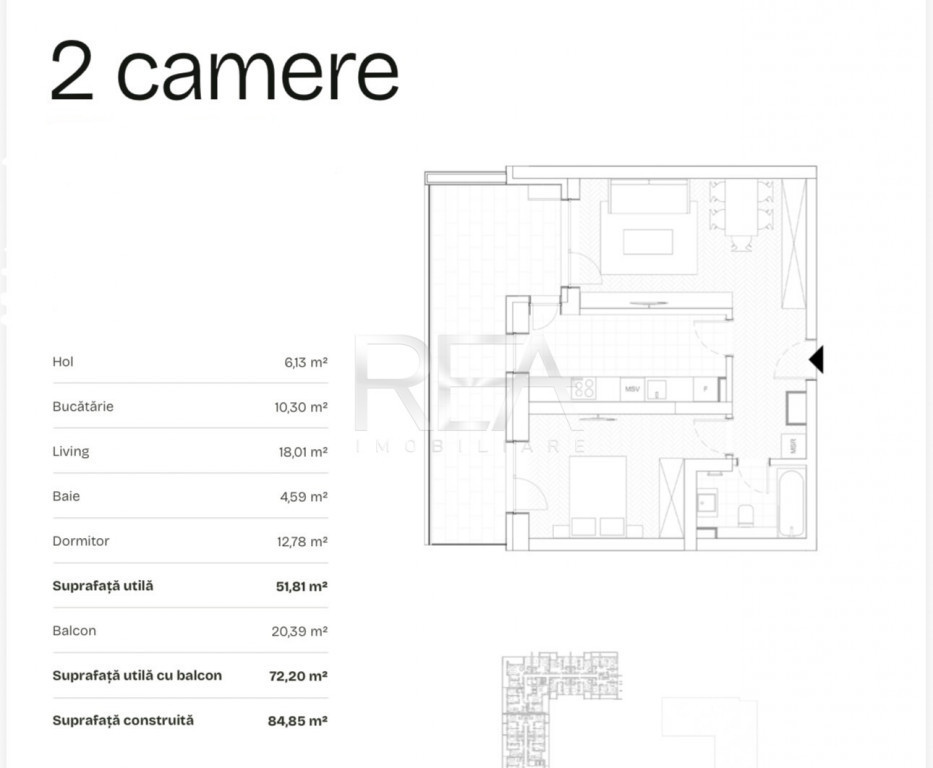 2 Camere 72 mp totali PRIMA Astera - nZEB Bd GHencea