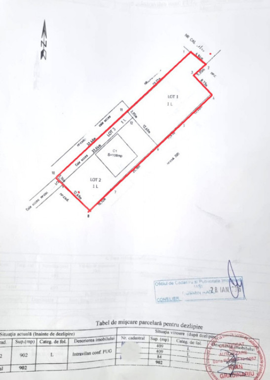 Teren 900 mp - Aleea Strugurilor intre case