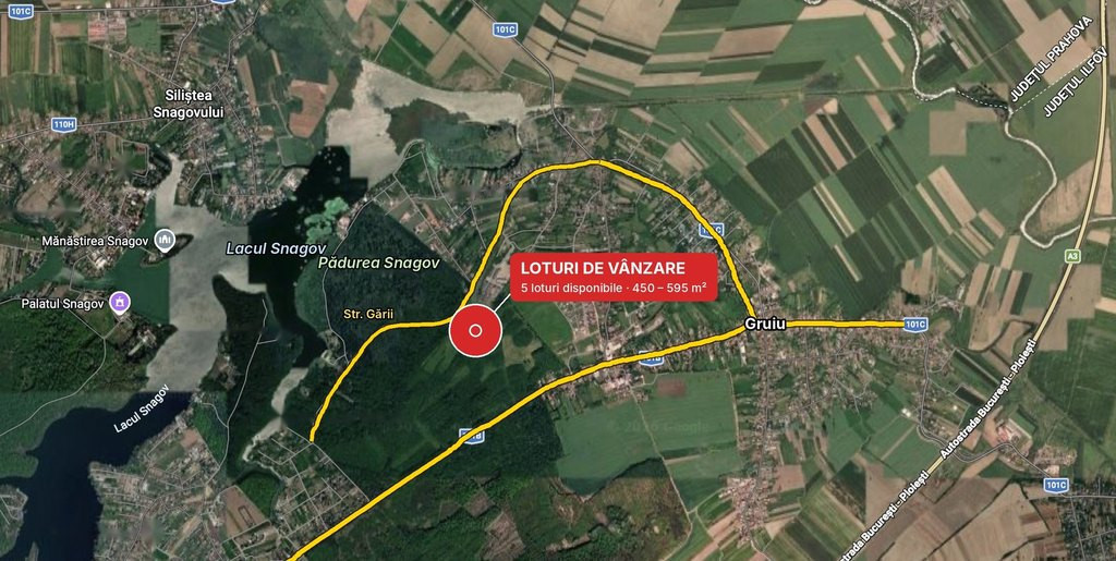 Teren de 500 mp, la marginea Pădurii Snagov