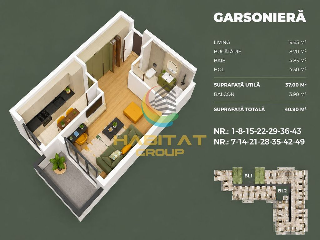 Vânzare Garsoniera decomandată 41 mp | Popești Leordeni | Metrou Berceni