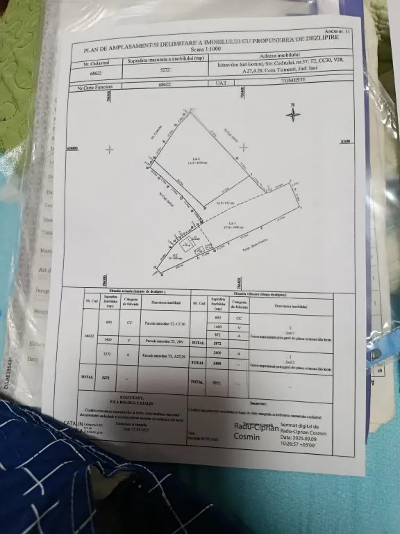 Teren de vanzare 5200mp si Casă bătrânească gratis!!! Tomești