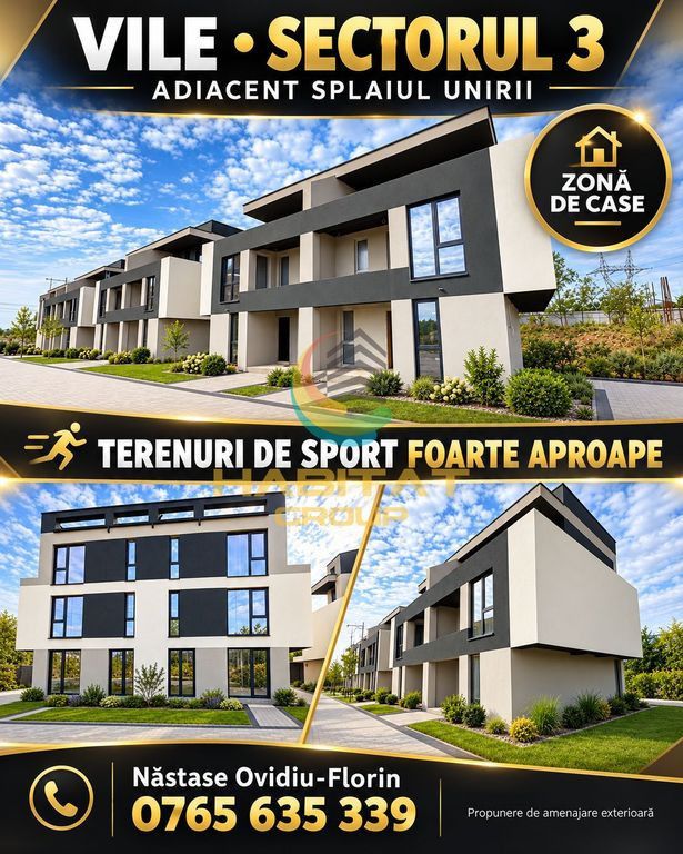 Vilă duplex 4 camere, ultrafinisată, în București, zona Splaiul Unirii