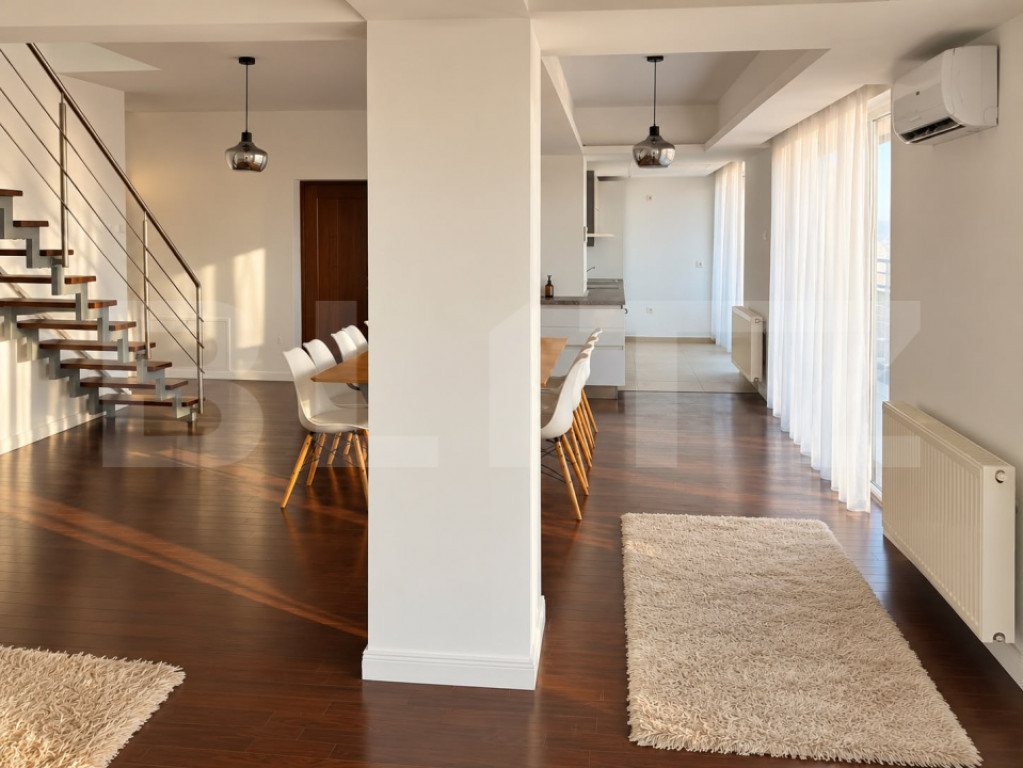Penthouse 2 nivele, 157 mp utili, terase 120 mp, 2 parcari,