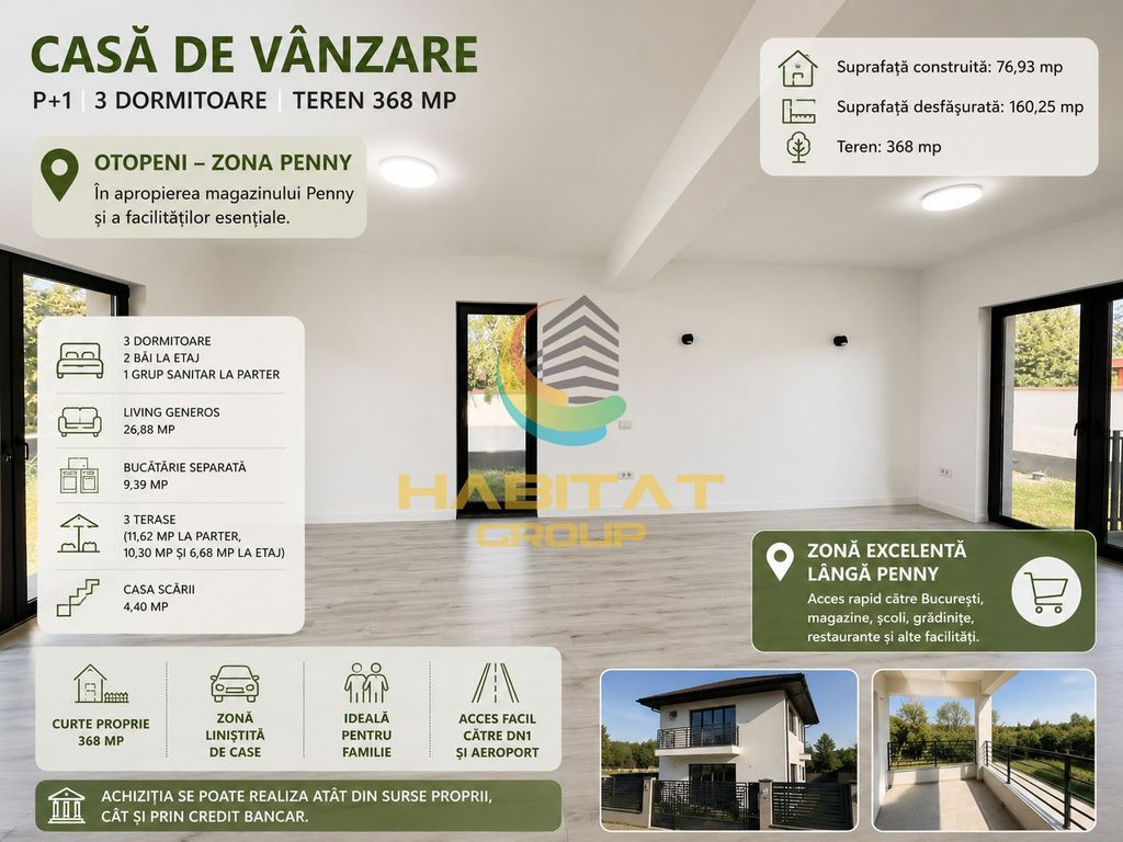 Vânzare Casa | Vila Individuală ST 160 MP | Otopeni | Penny