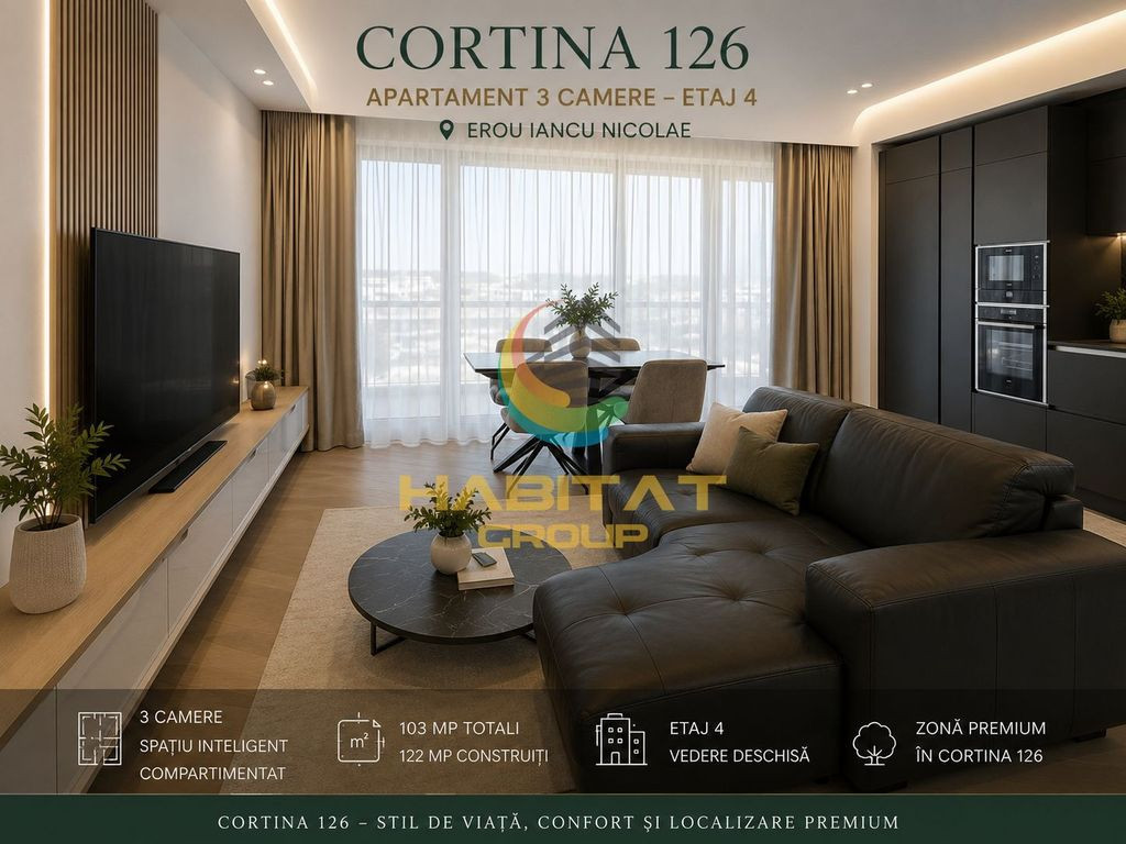 Vânzare Apartament 3 camere 146 MPC | Cortina 126 | Pipera | Iancu Nicolae
